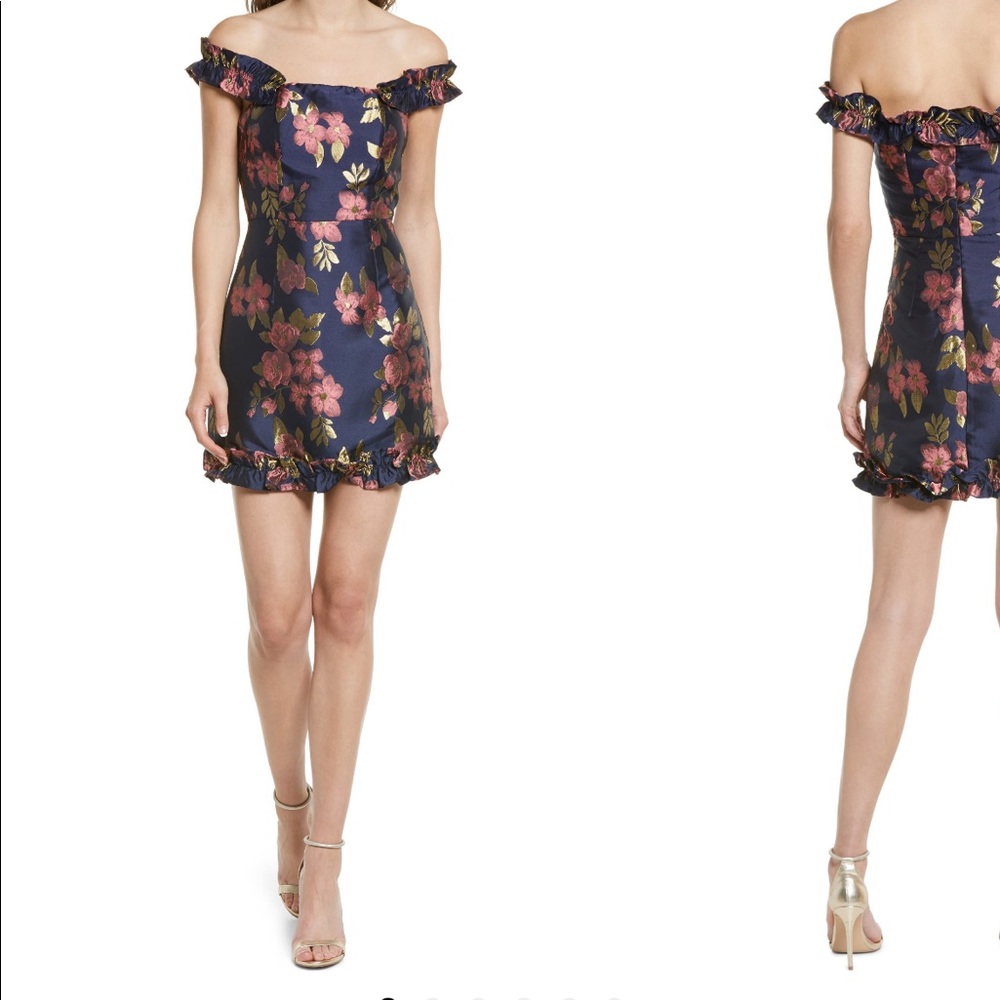 Lulus ‘Pop the bottle’ off the shoulder dress